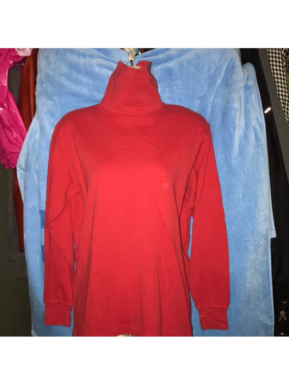 Alexandra Bartlett small loose fit Women's Red Turtleneck top